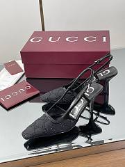 Okify Gucci Black Slingback 7.5cm  - 2