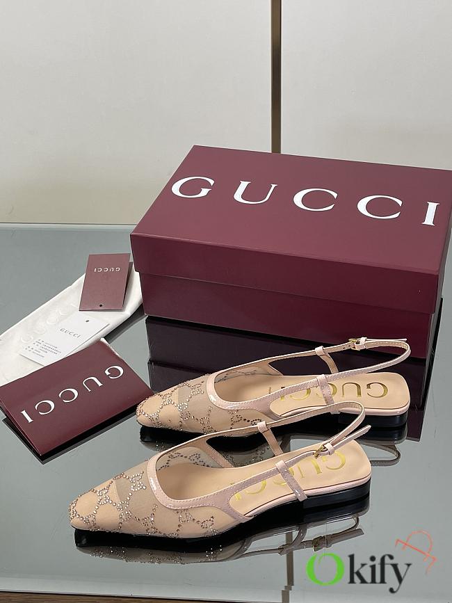 Okify Gucci Beige Slingback 1cm - 1