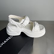 Okify CC White Thick Sole Sandals  - 4