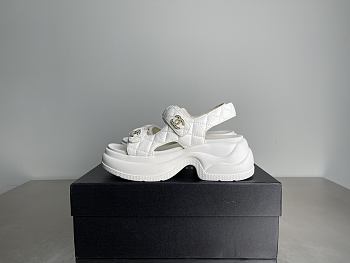 Okify CC White Thick Sole Sandals 