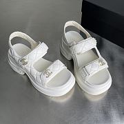 Okify CC White Thick Sole Sandals  - 3