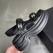 Okify CC Black Thick Sole Sandals  - 5