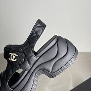 Okify CC Black Thick Sole Sandals  - 3