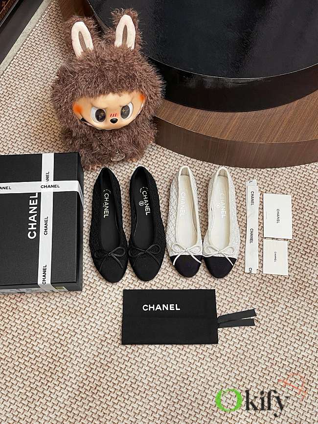 Okify CC Ballet Shoes In Black/White  - 1