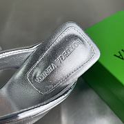 Okify Bottega Veneta Silver Slides  - 2
