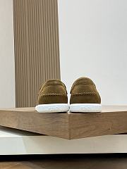Okify Fendi Brown Suede Loafers  - 5