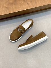 Okify Fendi Brown Suede Loafers  - 2