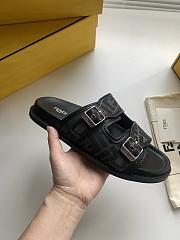 Okify Fendi Black/Brown Sandals  - 6