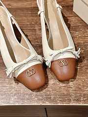 Okify Valentino Beige And Brown Ballet Shoes  - 2