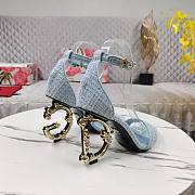 Okify Dolce & Gabbana DG Tweed Heels In Blue  - 4