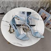 Okify Dolce & Gabbana DG Tweed Heels In Blue  - 1