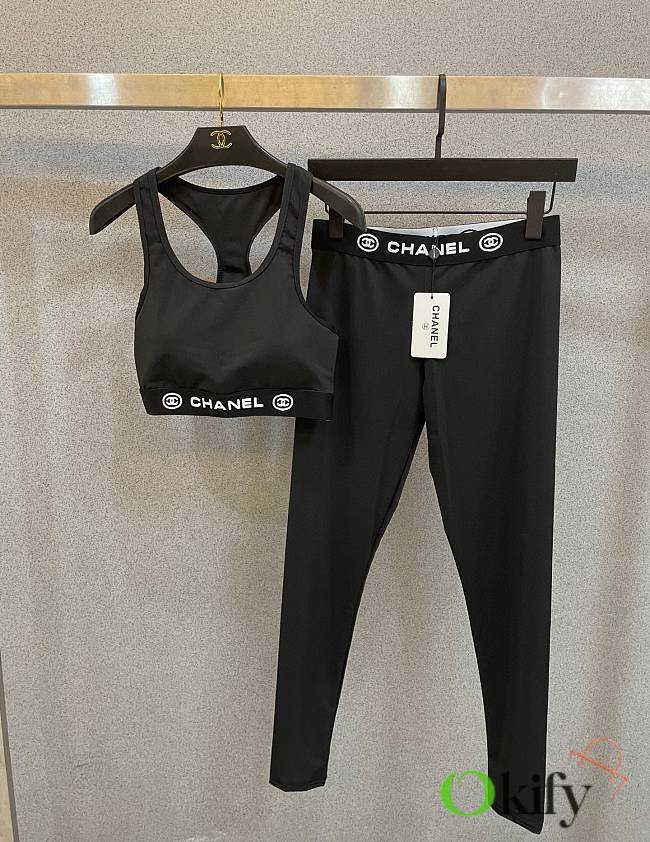Okify CC Set Sporty Clothes For Women In Black - 1