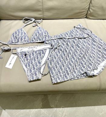 Okify Dior 3 Piece Bikini In Blue