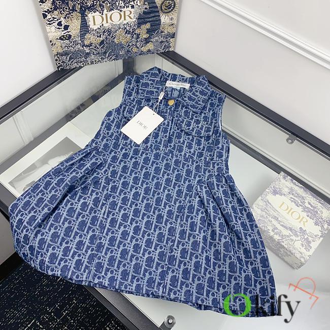 Okify Dior Blue Dress For Kids - 1