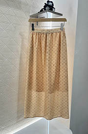 Okify Louis Vuitton Set Of Beige Shirt And Long Skirt - 3