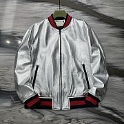 Okify Gucci Silver Bomber Jacket - 1
