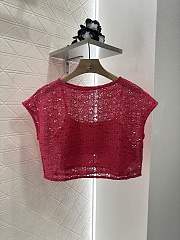 Okify Gucci Set Of Pink Mesh Top And Skirt - 4
