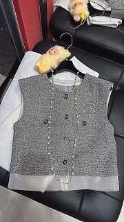 Okify CC Tweed Vest Top In Gray  - 1