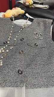 Okify CC Tweed Vest Top In Gray  - 5