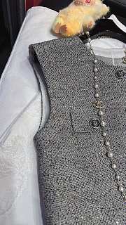 Okify CC Tweed Vest Top In Gray  - 3