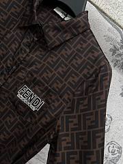 Okify Fendi Brown Shirt Dress  - 2