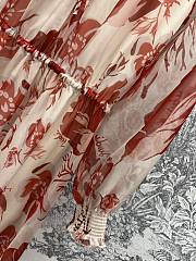 Okify Fendi Red Flowers Dress  - 6