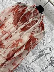 Okify Fendi Red Flowers Dress  - 5