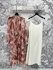 Okify Fendi Red Flowers Dress  - 4
