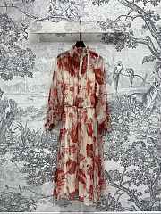 Okify Fendi Red Flowers Dress  - 3
