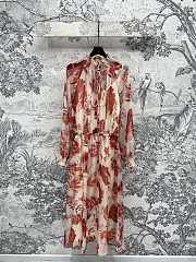 Okify Fendi Red Flowers Dress  - 1