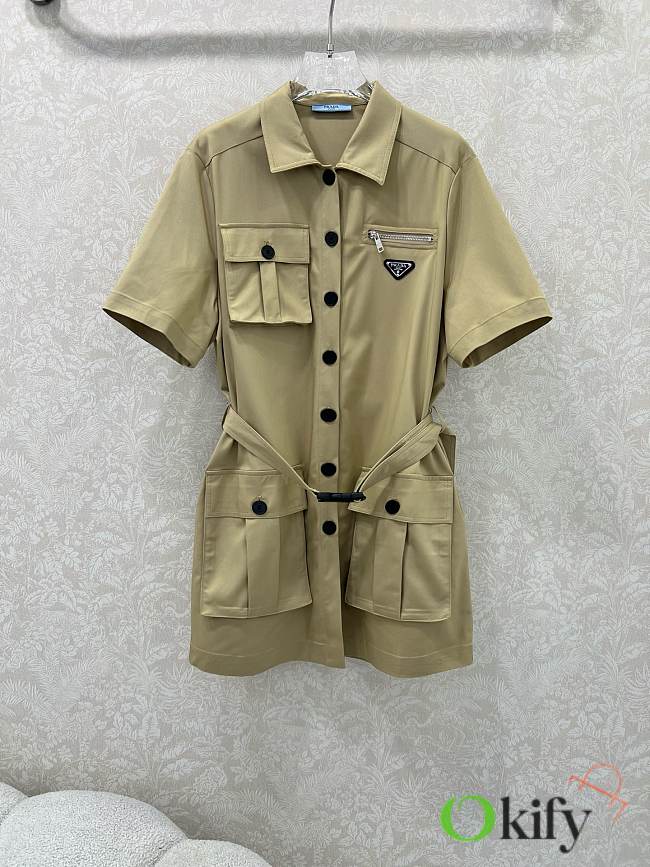 Okify Prada Belt Shirt Jacket - 1
