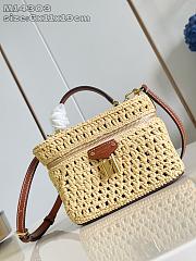 Okify Louis Vuitton Vanity Chain Raffia Pouch M14303 6x11x19cm - 1