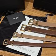 Okify YSL Belt In Brown/Beige 20/30mm - 6