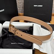 Okify YSL Belt In Brown/Beige 20/30mm - 3