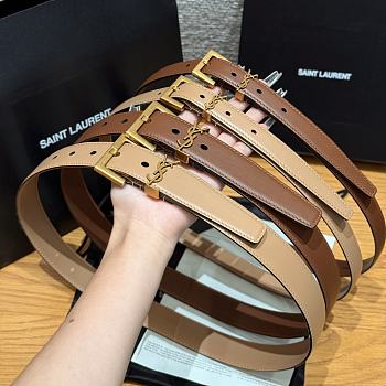 Okify YSL Belt In Brown/Beige 20/30mm