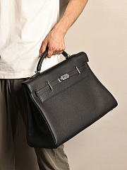 Okify Hermes Kelly Maxi Togo Bag In Black 42cm  - 5