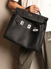 Okify Hermes Kelly Maxi Togo Bag In Black 42cm  - 3