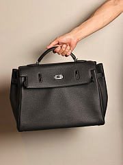 Okify Hermes Kelly Maxi Togo Bag In Black 42cm  - 2