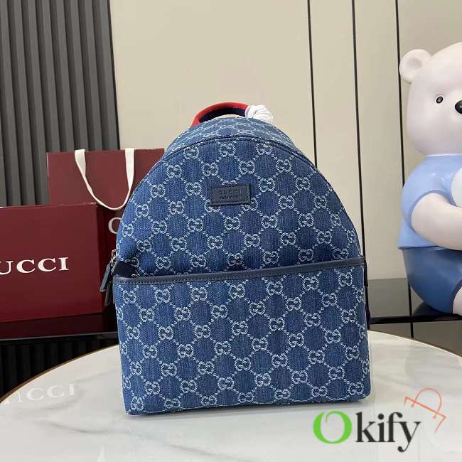 Okify Gucci Denim Backpack For Kids 32x25x11cm - 1