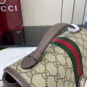 Okify Gucci Ophidia Medium Top Handle Bag In Brown 24x17.5x11.5cm - 6