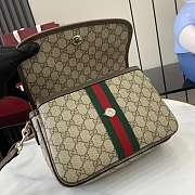 Okify Gucci Ophidia Medium Top Handle Bag In Brown 24x17.5x11.5cm - 2