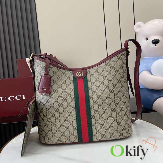 Okify Gucci Ophidia Large Shoulder Bag In Red 33.5x16x30cm - 1