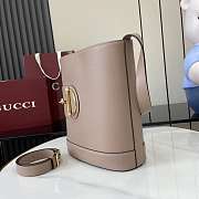 Okify Gucci 73 Medium Bucket Bag In Beige 26x27.5x11.5cm  - 4