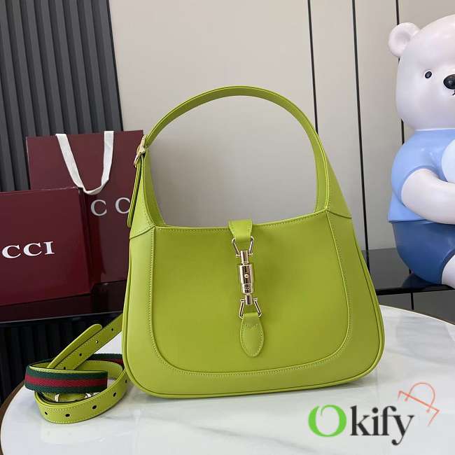 Okify Gucci Jackie 1961 Medium Bag In Green 27.5x19x4cm  - 1