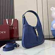 Okify Gucci Jackie 1961 Medium Bag In Dark Blue 27.5x19x4cm  - 5
