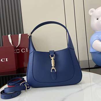 Okify Gucci Jackie 1961 Medium Bag In Dark Blue 27.5x19x4cm 