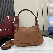 Okify Gucci Jackie 1961 Medium Bag In Brown Lychee 27.5x19x4cm  - 6