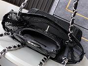 Okify CC Mesh Tote Bag With Flap Bag In Black 26x28x9cm - 4