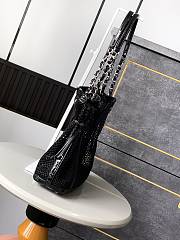 Okify CC Mesh Tote Bag With Flap Bag In Black 26x28x9cm - 6