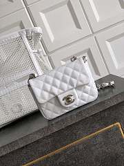 Okify CC Mesh Tote Bag With Flap Bag In White 26x28x9cm - 6